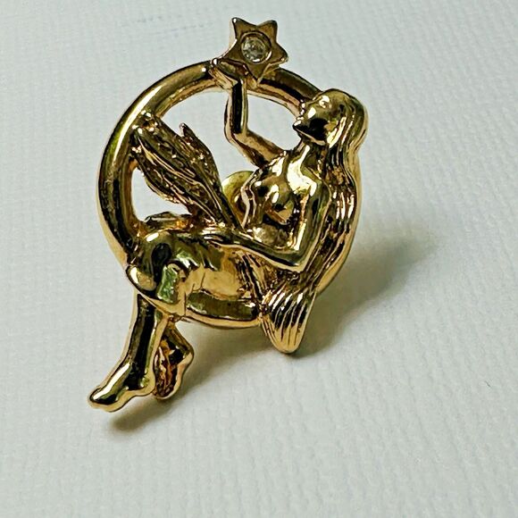 Vintage Avon Virgo Signs of the Future Pin Astrology Horoscope Rhinestone Star - Picture 6 of 8